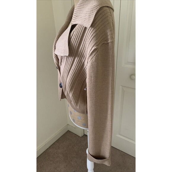 Free People Womens Noon To Night Merino Wool Knit Button Cardigan Sweater Large - Picture 5 of 13